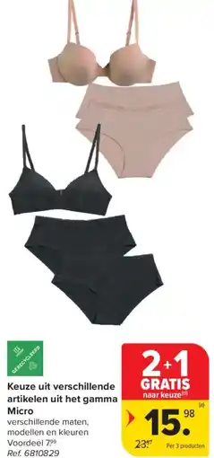 Carrefour Keuze uit verschillende artikelen uit het gamma Micro aanbieding