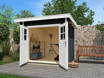 Brico Weka tuinhuis 179 GR3 antraciet 240x295cm aanbieding