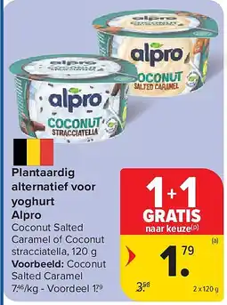 Carrefour Plantaardig alternatief voor yoghurt Alpro aanbieding
