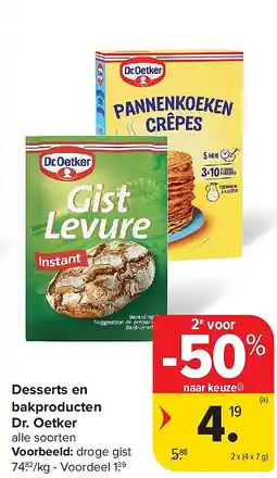 Carrefour Desserts en bakproducten Dr. Oetker aanbieding