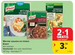 Carrefour Warme sauzen en mixen Knorr aanbieding