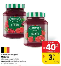 Carrefour Confi tuur en gelei Materne aanbieding