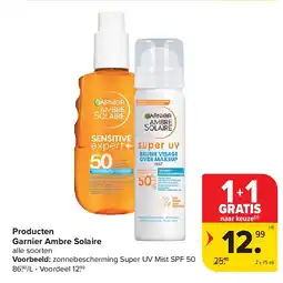Carrefour Producten Garnier Ambre Solaire aanbieding