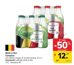 Carrefour Melk in fl es Campina aanbieding