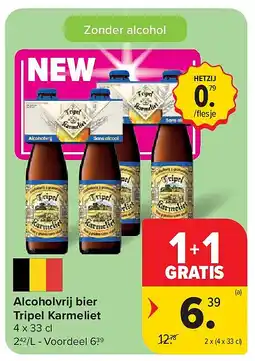 Carrefour Alcoholvrij bier Tripel Karmeliet aanbieding