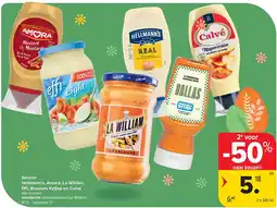 Carrefour Sauzen Hellmann’s, Amora, La William, E , Brussels Ketjep en Calvé aanbieding