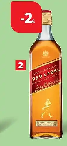 Carrefour Whisky Red Label Johnnie Walker aanbieding