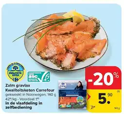 Carrefour Zalm gravlax Kwaliteitsketen Carrefour aanbieding