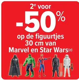 Carrefour op de figuurtjes 3 0 cm van Marvel en Star Wars aanbieding