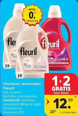 Carrefour Vloeibaar wasmiddel Fleuril aanbieding