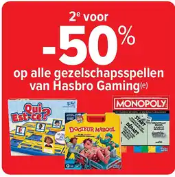 Carrefour op alle gezelschapsspellen van Hasbro Gaming aanbieding