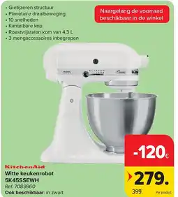 Carrefour Witte keukenrobot 5K45SSEWH aanbieding