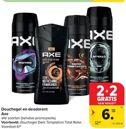 Carrefour Douchegel en deodorant Axe aanbieding