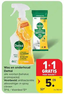 Carrefour Was en onderhoud Dettol aanbieding