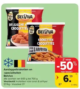 Carrefour Aardappelkroketten en -specialiteiten Belviva aanbieding