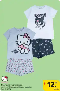 Carrefour Shortama voor meisjes aanbieding