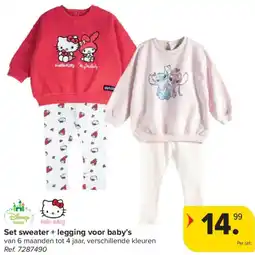 Carrefour Set sweater + legging voor baby's aanbieding