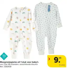 Carrefour Meegroei Pyjama uit 1 stuk voor baby's aanbieding