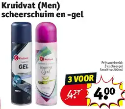 Kruidvat Kruidvat Men Scheerschuim en Gel aanbieding