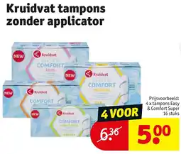 Kruidvat Kruidvat tampons zonder applicator aanbieding