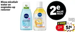 Kruidvat Nivea micellair water en oogmake-up remover aanbieding