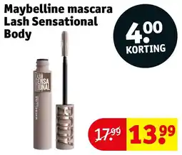 Kruidvat Maybelline mascara Lash Sensational Body aanbieding