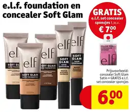 Kruidvat e.l.f. foundation en concealer Soft Glam aanbieding