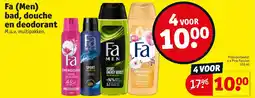 Kruidvat Fa Men bad, Douche en Deodorant aanbieding