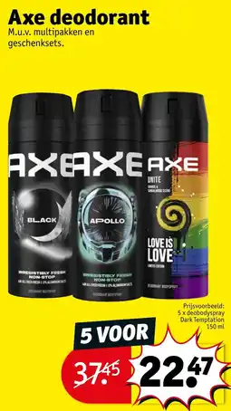 Kruidvat Axe deodorant aanbieding