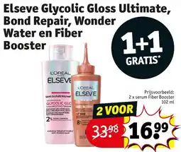 Kruidvat Elseve Glycolic Gloss Ultimate, Bond Repair, Wonder Water en Fiber Booster aanbieding