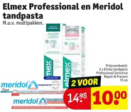 Kruidvat Elmex Professional en Meridol Tandpasta aanbieding