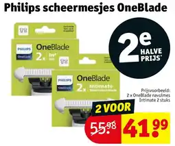 Kruidvat Philips scheermesjes OneBlade aanbieding