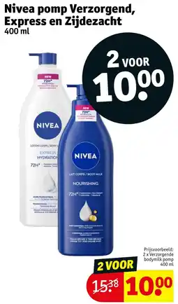 Kruidvat Nivea Pomp Verzorgend, Express en Zijdezacht aanbieding