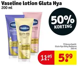 Kruidvat Vaseline lotion Gluta Hya aanbieding