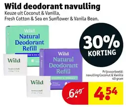 Kruidvat Wild deodorant navulling aanbieding
