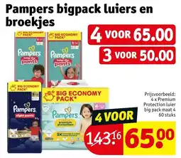 Kruidvat Pampers Bigpack Luiers en Broekjes aanbieding