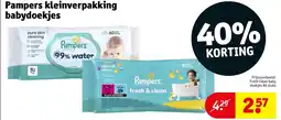 Kruidvat Pampers kleinverpakking babydoekjes aanbieding