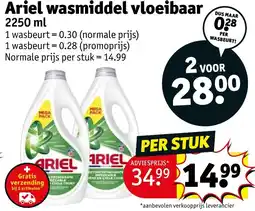 Kruidvat Ariel wasmiddel vloeibaar aanbieding