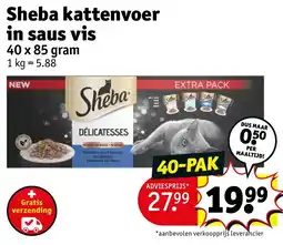 Kruidvat Sheba kattenvoer in saus vis aanbieding