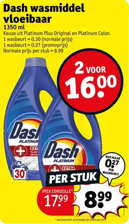 Kruidvat Dash wasmiddel vloeibaar aanbieding