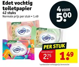 Kruidvat Edet vochtig toiletpapier aanbieding