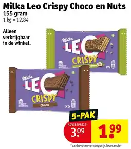 Kruidvat Milka Leo Crispy Choco en Nuts aanbieding