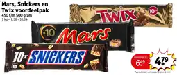 Kruidvat Mars, Snickers en Twix voordeelpak aanbieding
