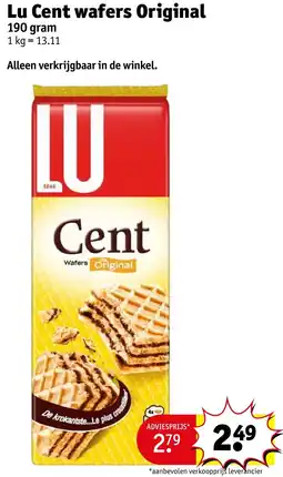 Kruidvat Lu Cent wafers Original aanbieding