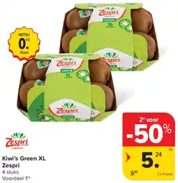 Carrefour Market Kiwi's Green XL Zespri aanbieding