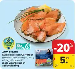 Carrefour Market Zalm Gravlax Kwaliteitsketen Carrefour aanbieding