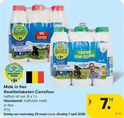 Carrefour Market Melk in fles Kwaliteitsketen Carrefour aanbieding