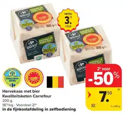 Carrefour Market Hervekaas met bier Kwaliteitsketen Carrefour aanbieding