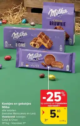 Carrefour Market Koekjes en Gebakjes Milka aanbieding