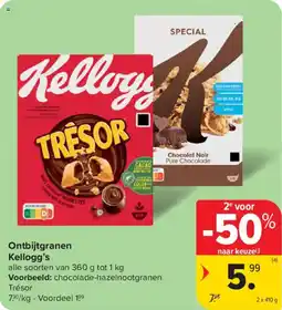 Carrefour Market Ontbijtgranen Kellogg's aanbieding